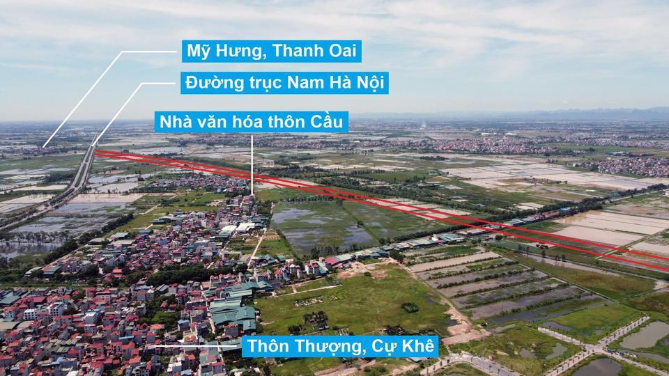 Vành đai 4 đi qua địa phận huyện Thanh Oai có chiều dài 7,9km.