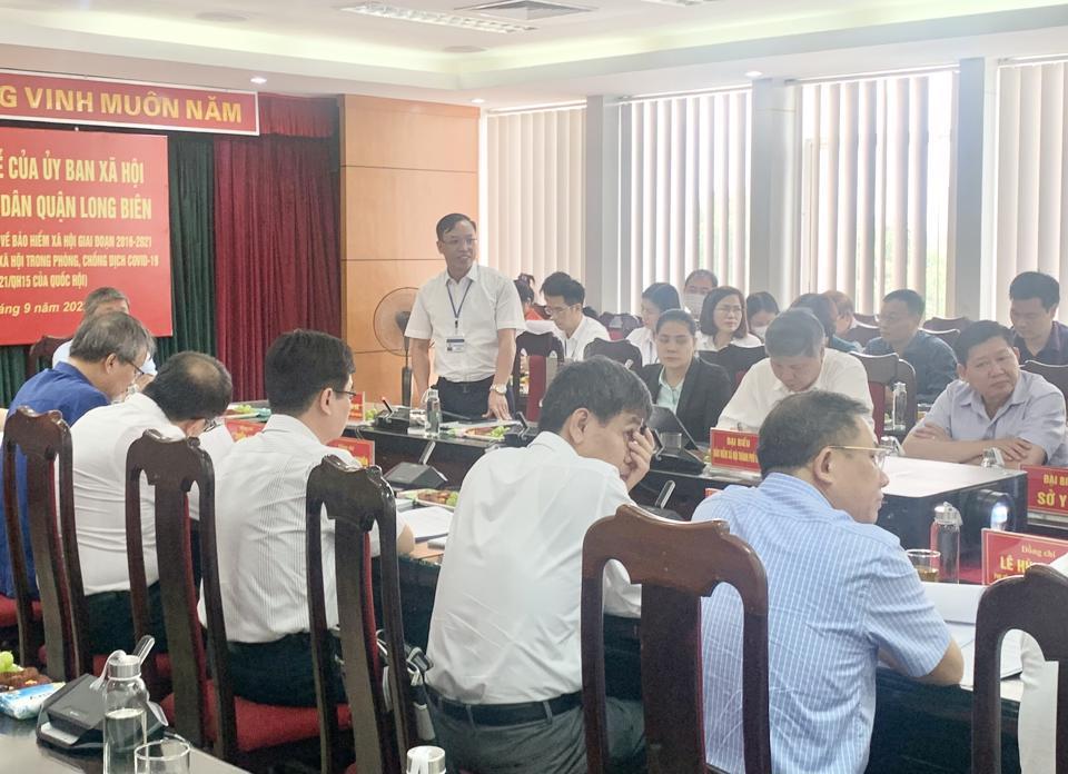Chủ tịch UBND quận Long Biên Nguyễn Mạnh Hà cho biết, quận luôn tăng cường công tác tuyên truyền và quản lý nhà nước về BHXH, BHYT, BHTN