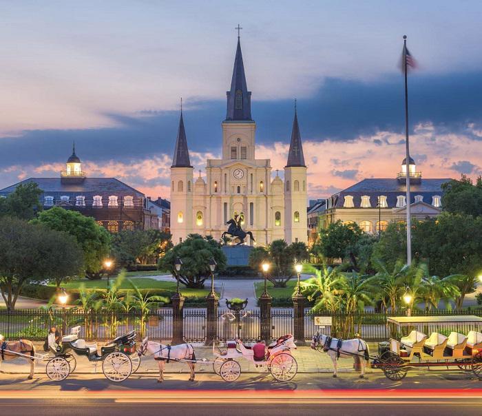 TP New Orleans có một nền văn hóa đặc sắc. Trong ảnh: Quảng trường Jackson. Ảnh: Internet