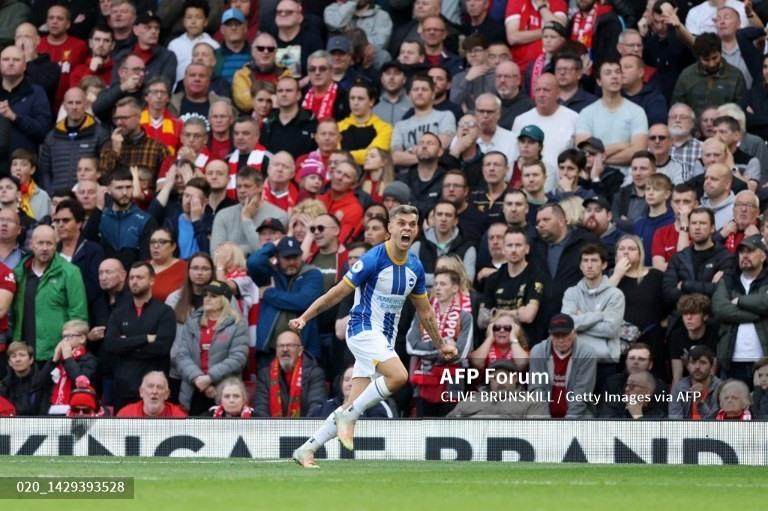 Liverpool chia điểm Brighton tại Anfield