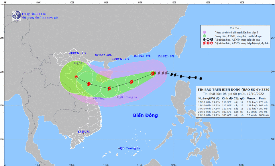 Đường đi của bão số 6 (bão Nesat)