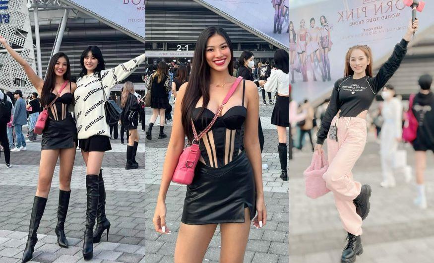 Á hậu Kim Duyên, Sara Lưu và dàn sao Hàn tham dự concert Blackpink ngày 2