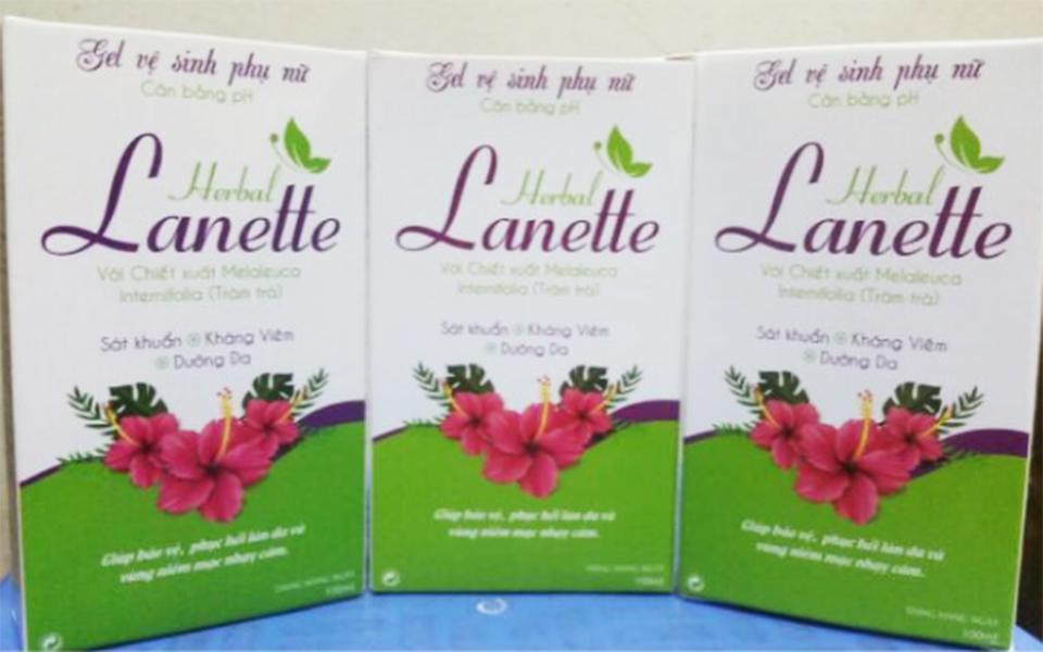 Sản phẩm Lanette Herbal Gel vệ sinh phụ nữ.