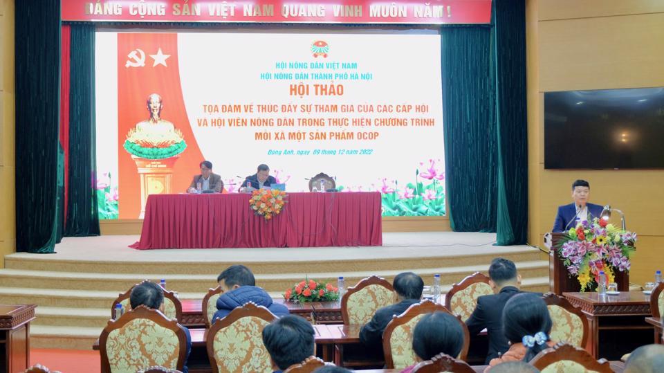 Quang cảnh toạ đàm của Hội Nông dân TP Hà Nội. Ảnh: Lâm Nguyễn.