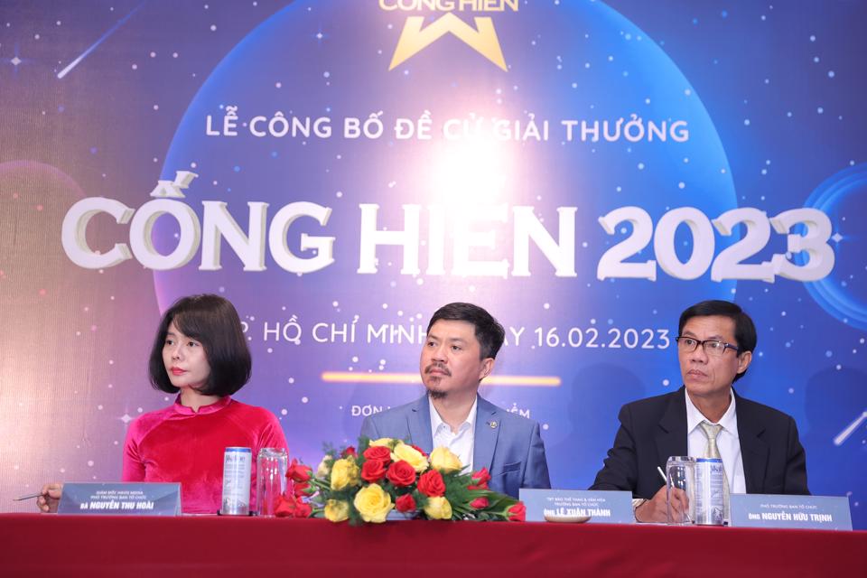 Đại diện Ban tổ chức Giải thưởng Cống hiến 2023 công bố danh sách đề cử cho các hạng mục Âm nhạc và Thể thao trong chiều 16/2.