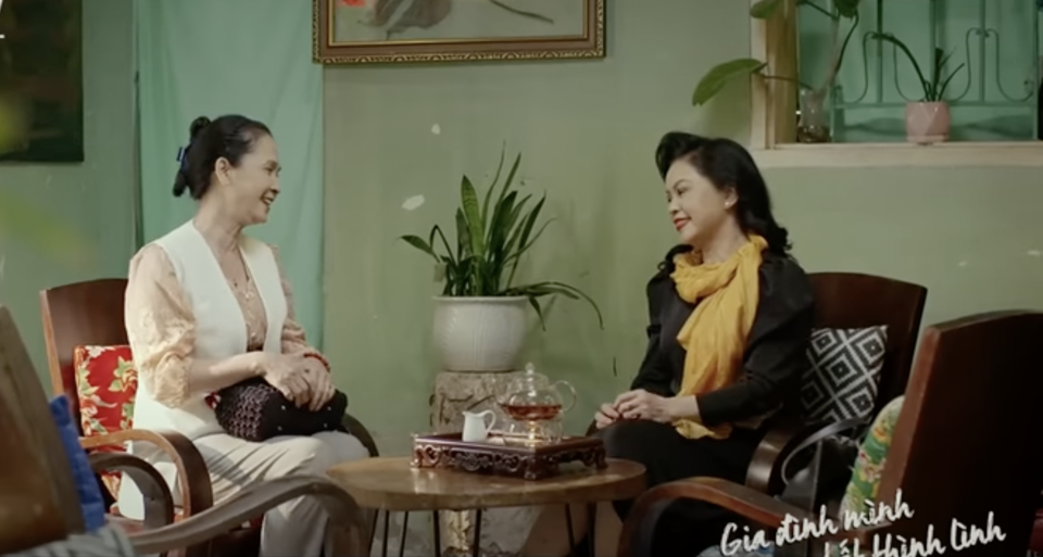 Bà Cúc gặp gỡ mẹ Trâm Anh. Ảnh: VTV.