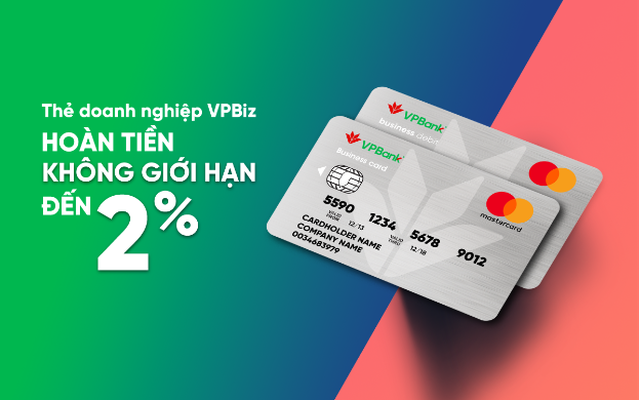 VPBank tung ưu đãi hoàn tiền hấp dẫn từ bộ đôi thẻ doanh nghiệp