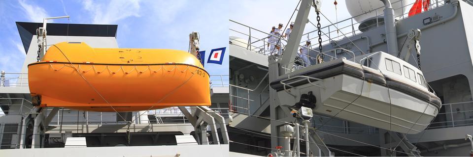 Các phương tiện trang bị trên tàu.