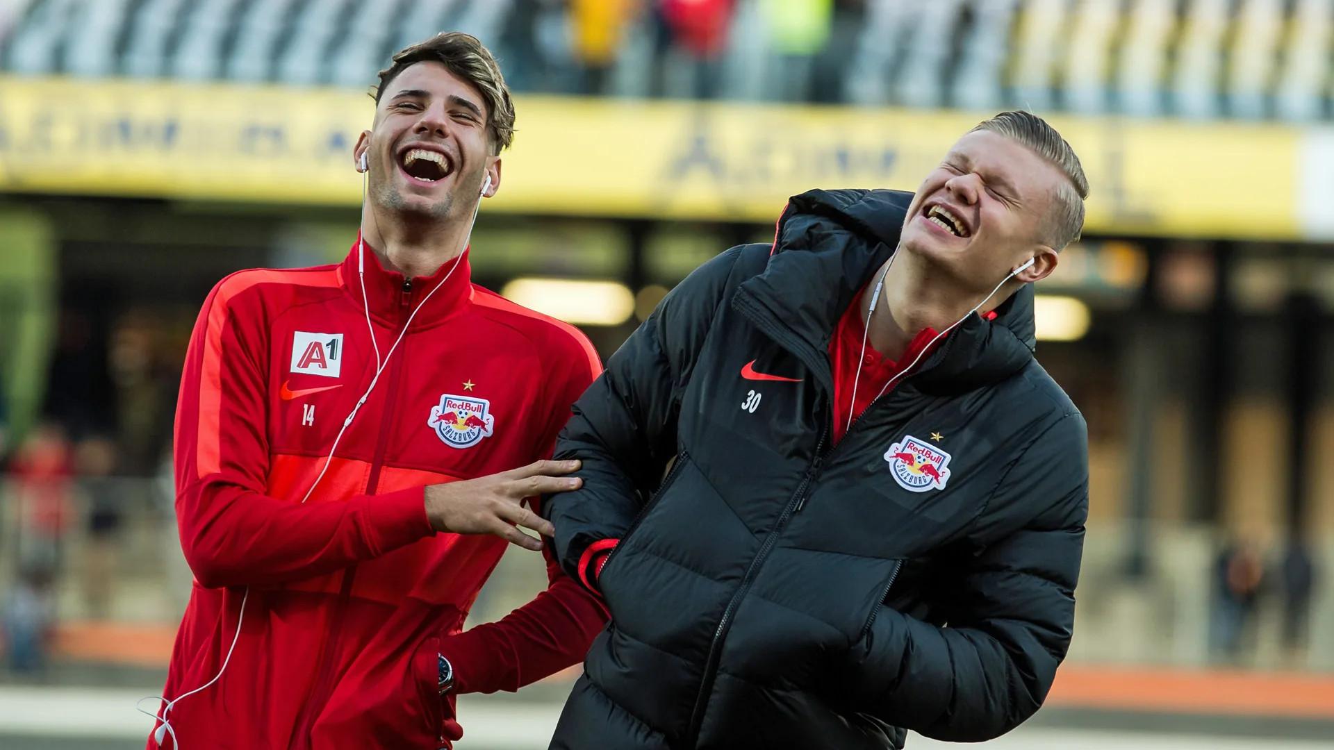 Szoboszlai từng là đồng đội với Haaland.  Ảnh: Bundesliga