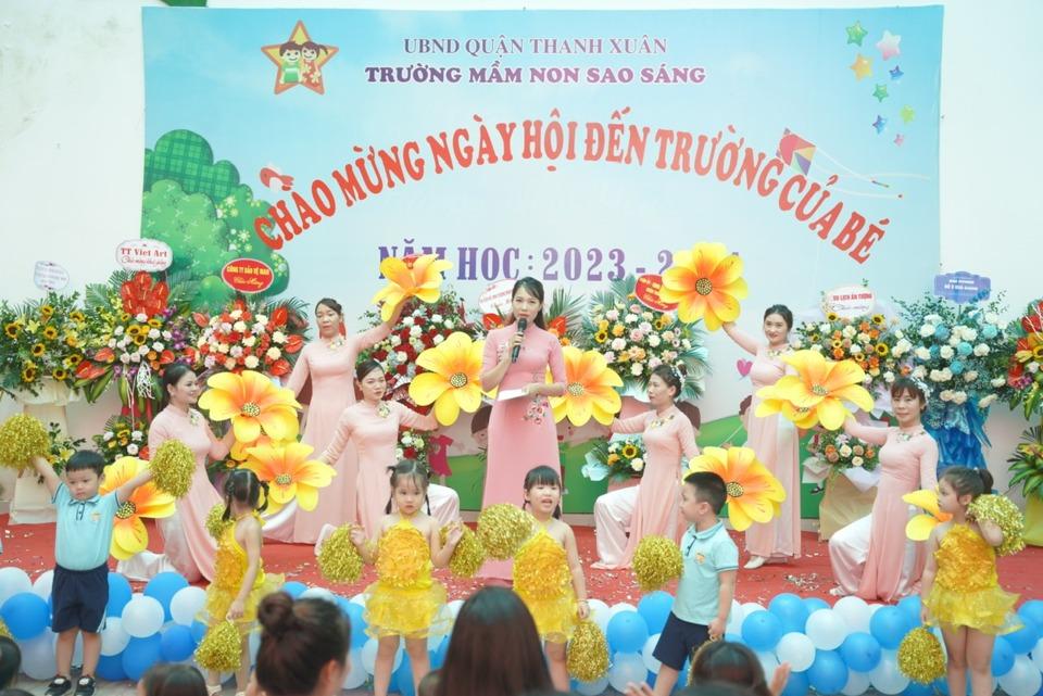 Cô trò trường Mầm non Sao Sáng trong “Ngày hội đến trường”