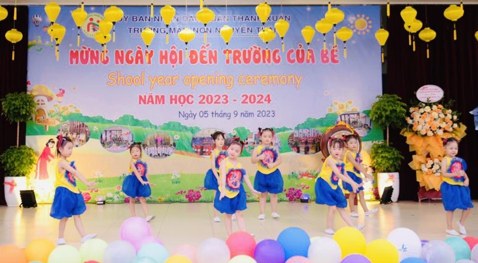 “Ngày hội đến trường của bé”  tại trường Mầm non Nguyễn Tuân (phường Thanh Xuân Trung)