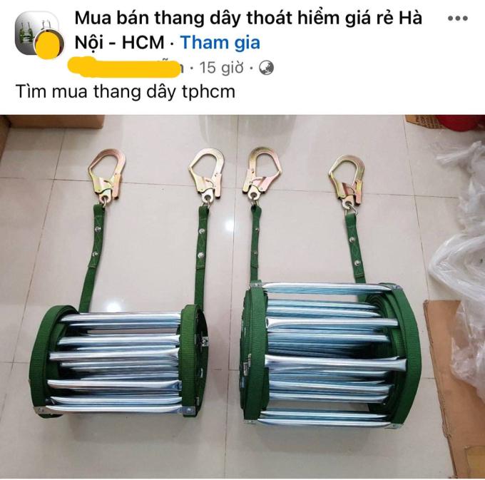 Thang dây thoát hiểm được người dân tìm mua online: Nơi tăng giá, nơi cháy hàng - Ảnh 4.