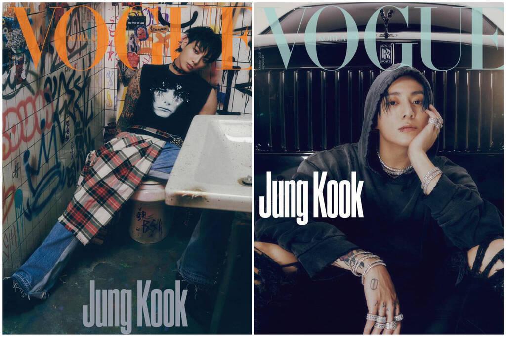 4 phiên bản trang bìa do Jungkook làm người mẫu và Giám đốc sáng tạo. Ảnh: Vogue Korea