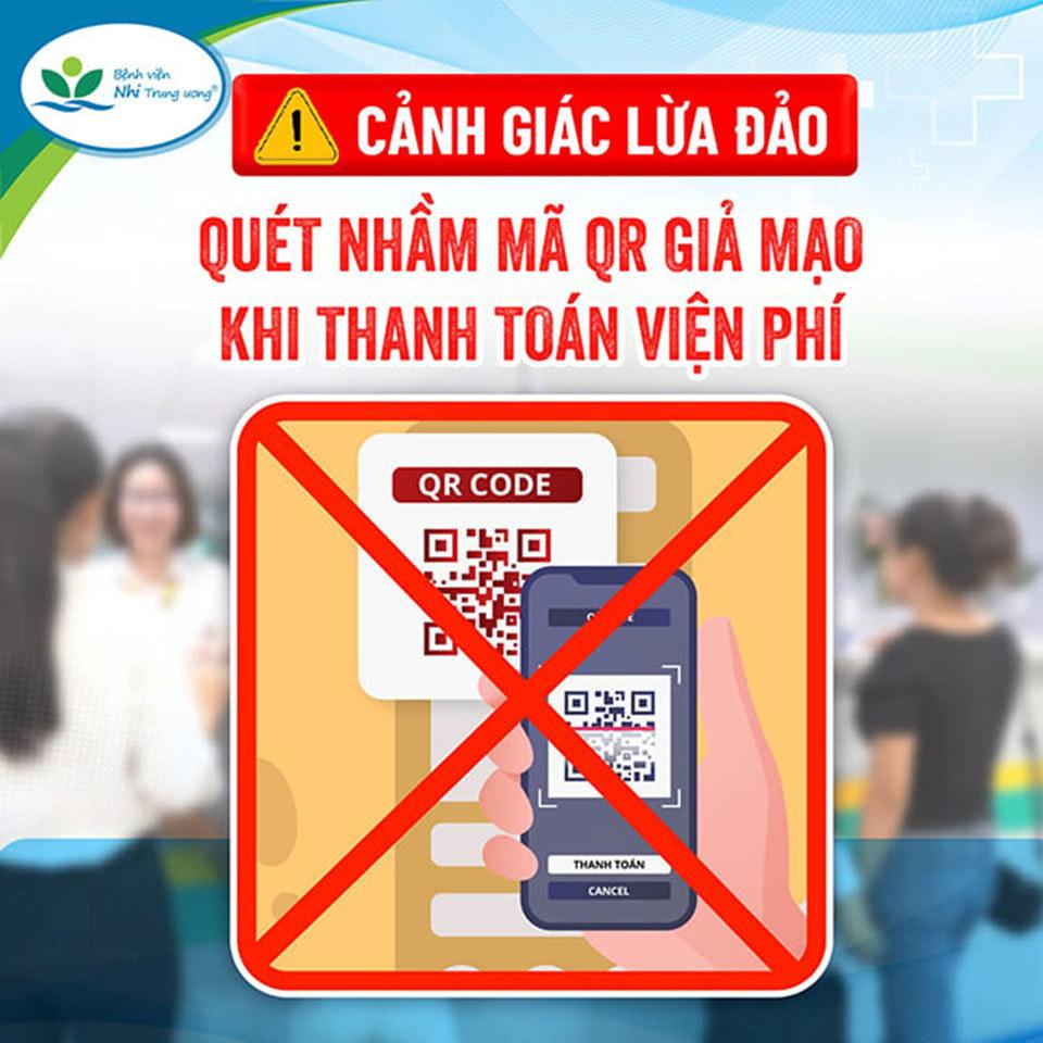 Cảnh báo lừa đảo quét nhầm mã QR giả mạo khi thanh toán viện phí