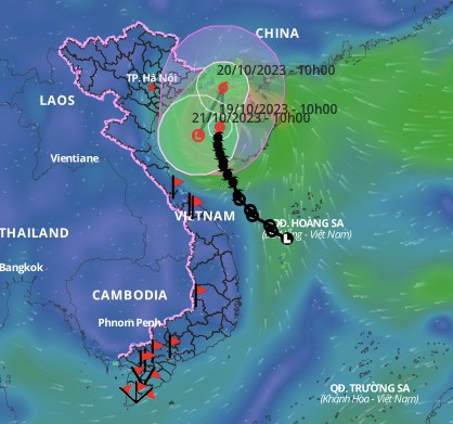 Bão số 5 giật cấp 10, sẽ bẻ hướng di chuyển