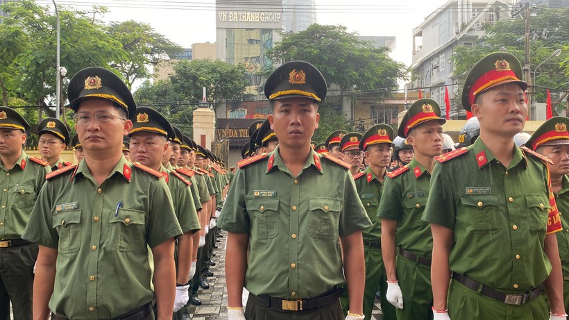 Lực lượng Công an TP Đà Nẵng ra quân mở đợt cao điểm tấn công, trấn áp tội phạm.