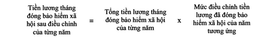 Công thức tính tiền lương tháng đã đóng bảo hiểm xã hội năm 2024.