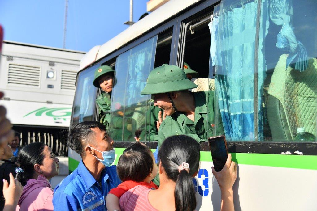 Tất cả địa phương trong tỉnh đã hoàn thành tốt việc tổ chức lễ giao quân năm 2024. Ảnh: Phương Vũ