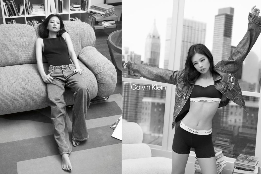 Phong cách vừa quyến rũ vừa cá tính của Jennie trong trang phục Calvin Klein. Ảnh: Calvin Klein