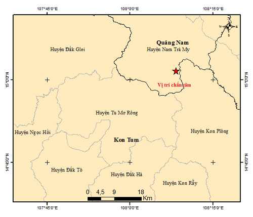 Quảng Nam: Xảy ra động đất tại huyện Nam Trà My - Ảnh 1