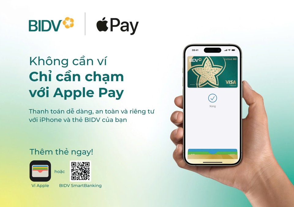 BIDV giới thiệu dịch vụ thanh toán Apple Pay đến chủ thẻ - Ảnh 1