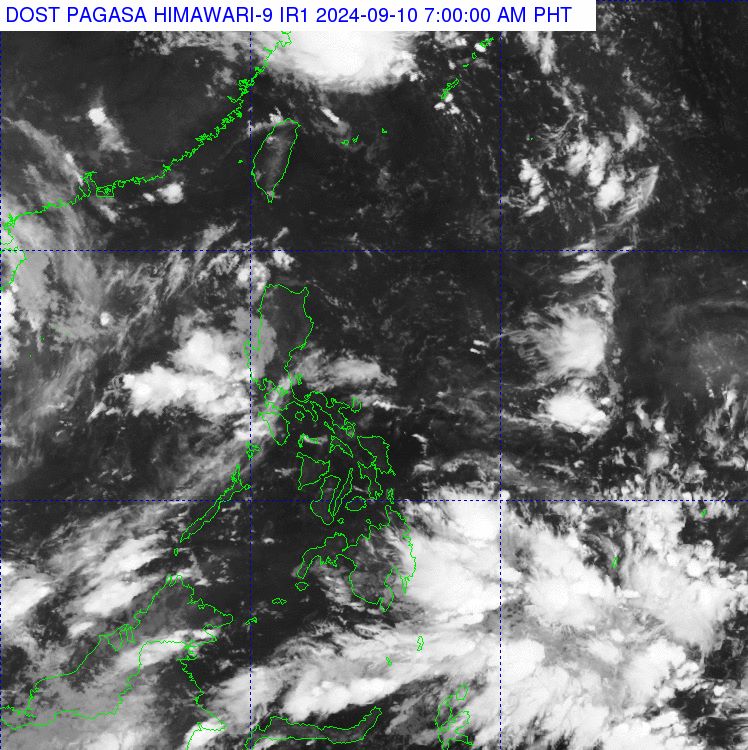 Ảnh vệ tinh áp thấp vào hồi. Ảnh: PAGASA