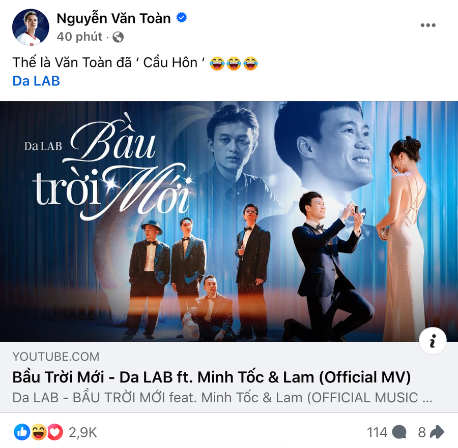 Cảnh Văn Toàn cầu hôn bạn gái trong MV