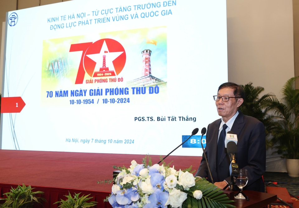 PGS.TS Bùi Tất Thắng phát biểu tại hội thảo.