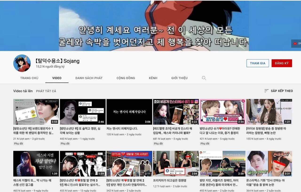 Sojang đã đăng video có nội dung