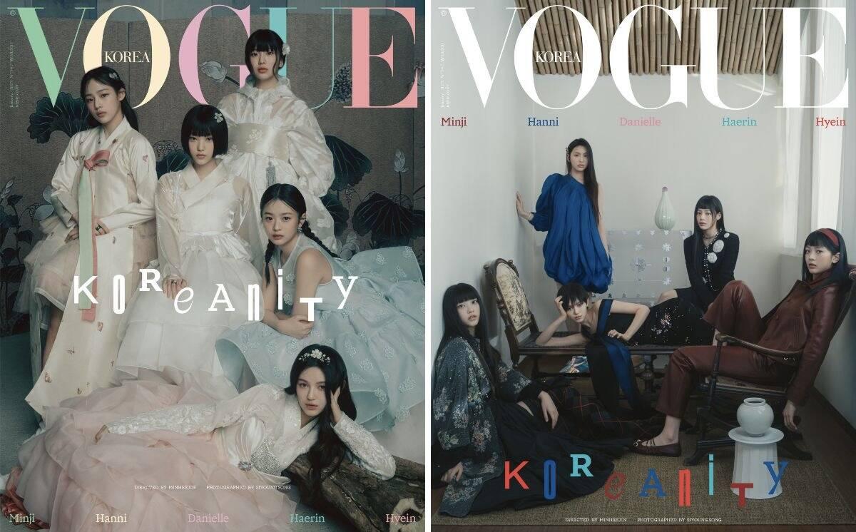 NewJeans lên trang bìa Vogue Korea. Ảnh: Vogue