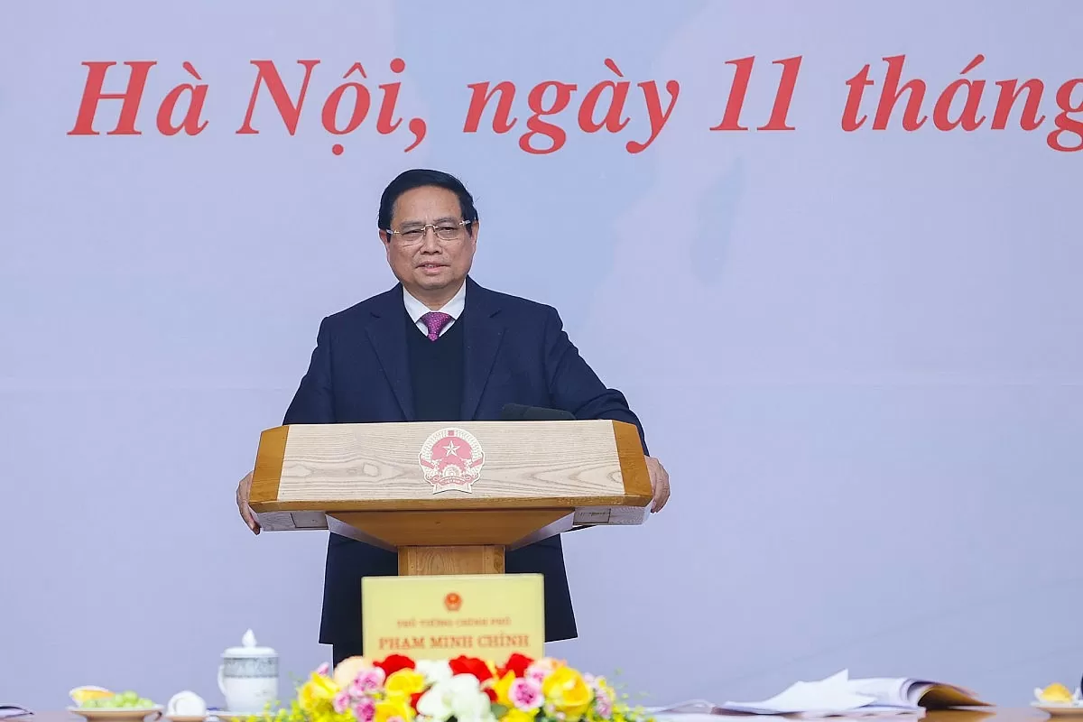 Thủ tướng đề nghị các đại biểu đề xuất, hiến kế các giải pháp với sự tham gia của hệ thống ngân hàng để làm mới các động lực tăng trưởng truyền thống và thúc đẩy các động lực tăng trưởng mới. Ảnh: VGP/Nhật Bắc Thủ tướng đề nghị các đại biểu đề xuất, hiến kế các giải pháp với sự tham gia của hệ thống ngân hàng để làm mới các động lực tăng trưởng truyền thống và thúc đẩy các động lực tăng trưởng mới. Ảnh: VGP/Nhật Bắc