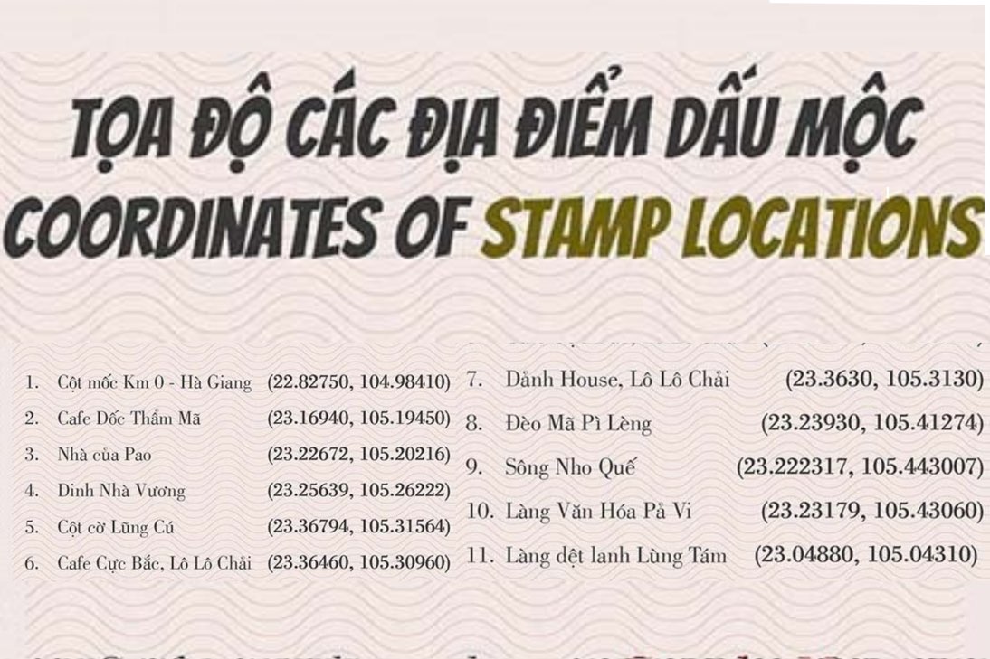 Các địa điểm du lịch nổi tiếng tại Hà GIang hiện có dấu mộc. Ảnh: Quang Huy.