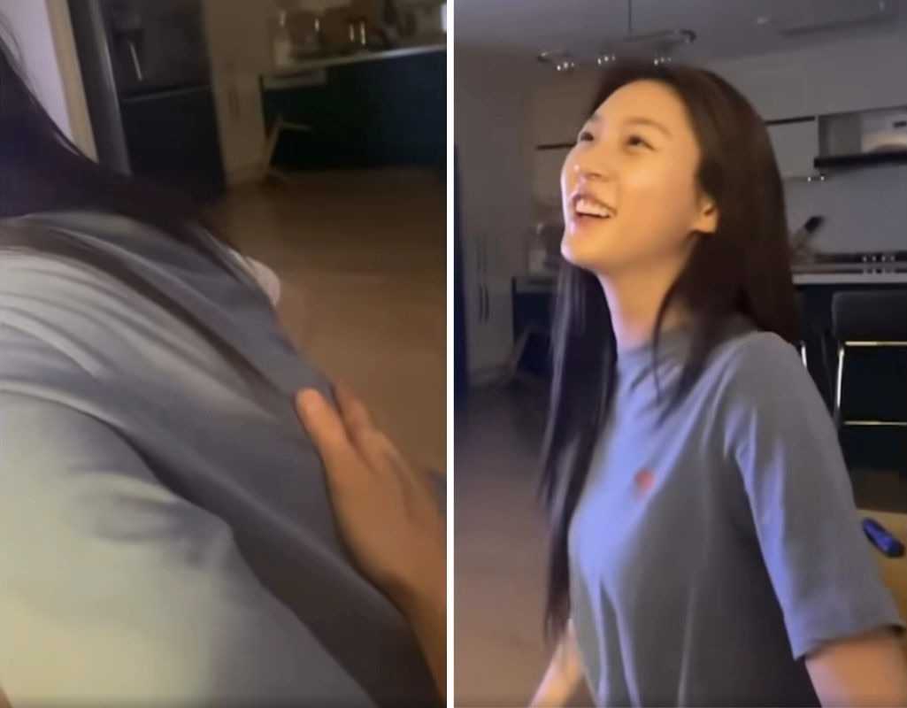 Trong video quay cảnh Kim Sae Ron ngồi ở phòng khách, ca khúc “Solo” của Jennie được bật trên TV. Ảnh: Cắt từ video