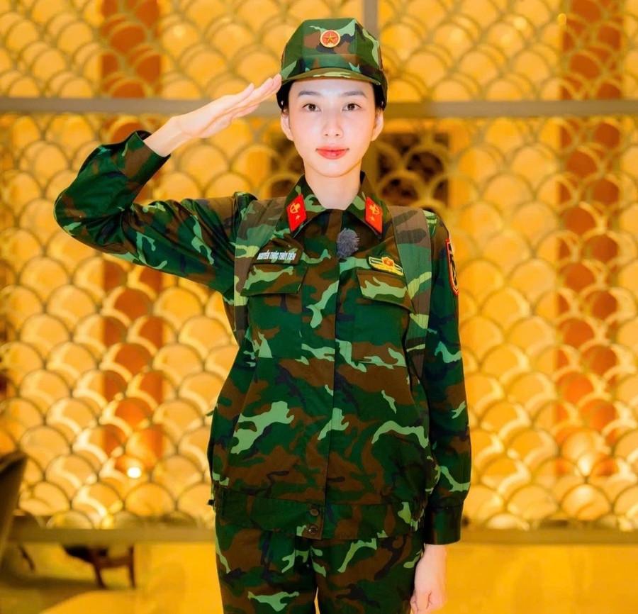 Hoa hậu Thùy Tiên từng tham gia chương trình Sao nhập ngũ 2024. thuy-tien-01.jpg