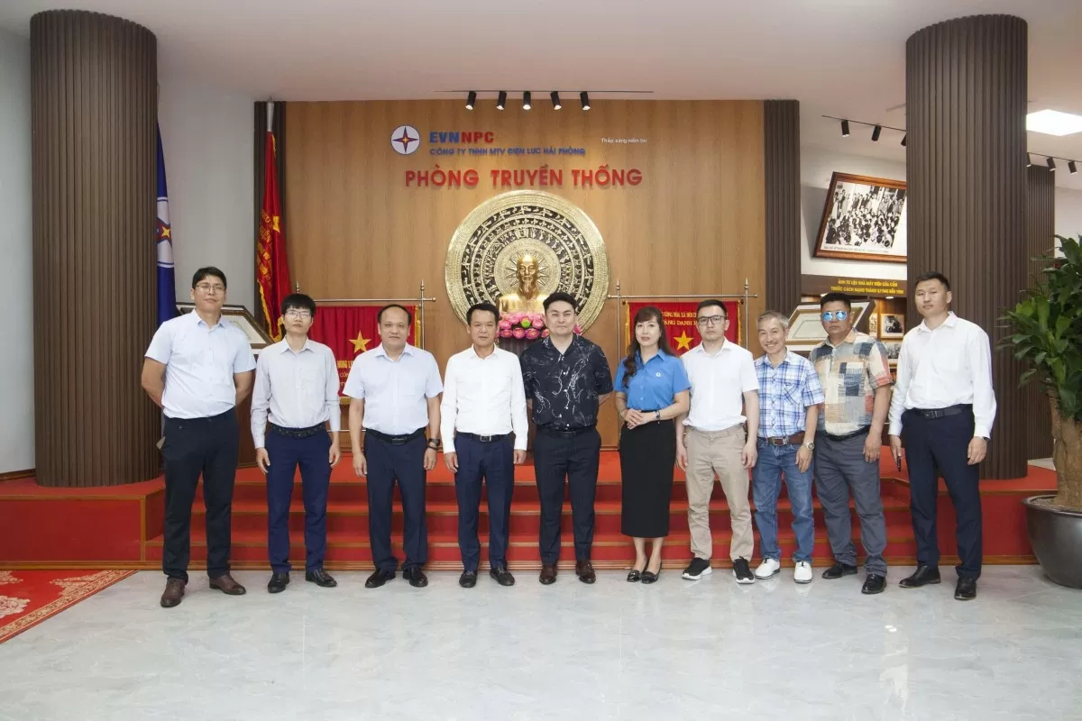Công đoàn Năng lượng, Địa chất và khai thác Mỏ Mông Cổ thăm và làm việc tại Điện lực Hải Phòng