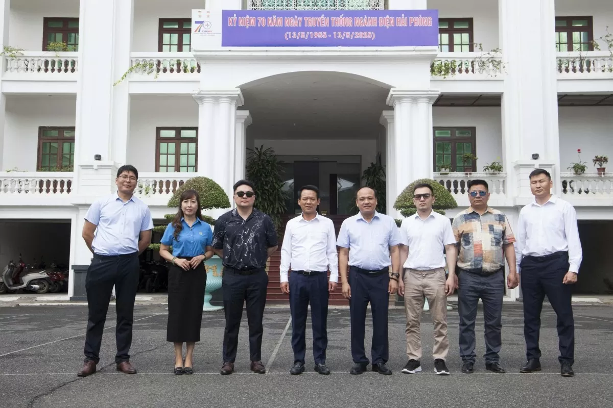 Công đoàn Năng lượng, Địa chất và khai thác Mỏ Mông Cổ thăm và làm việc tại Điện lực Hải Phòng