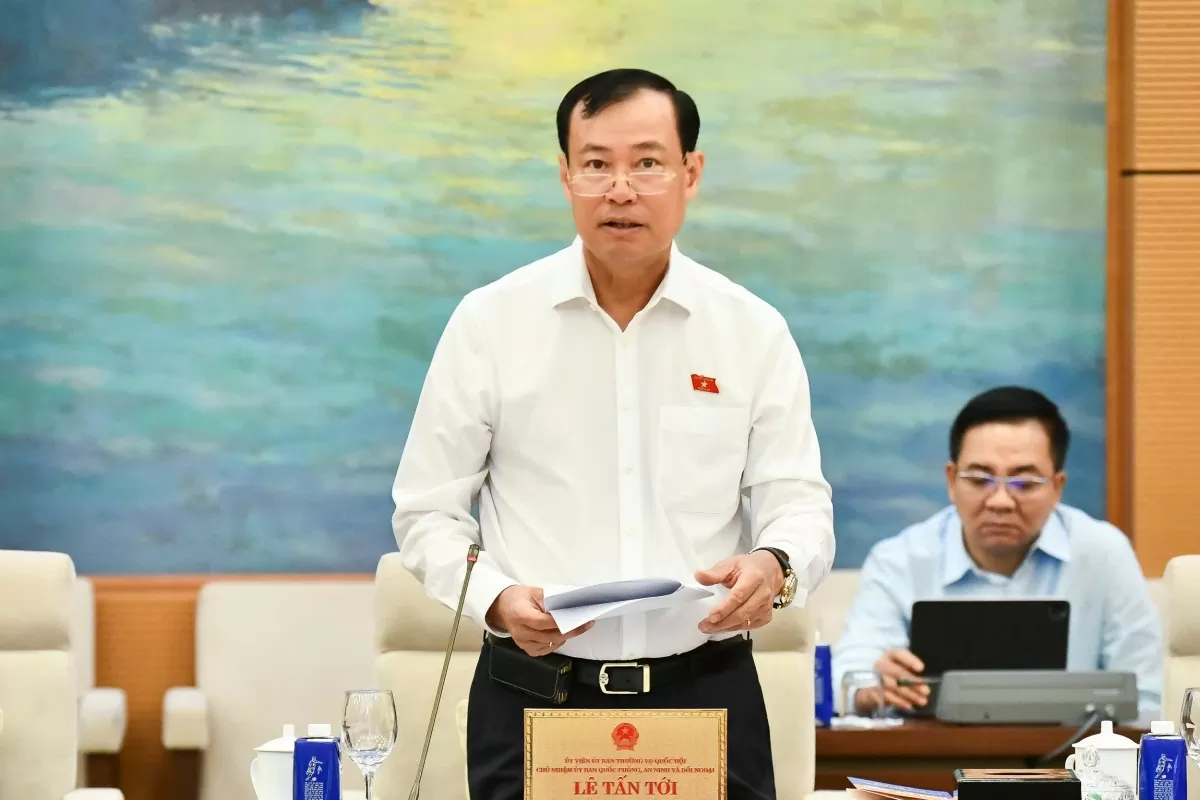 Chủ nhiệm Ủy ban Quốc phòng, An ninh và Đối ngoại Lê Tấn Tới. Ảnh: VPQH