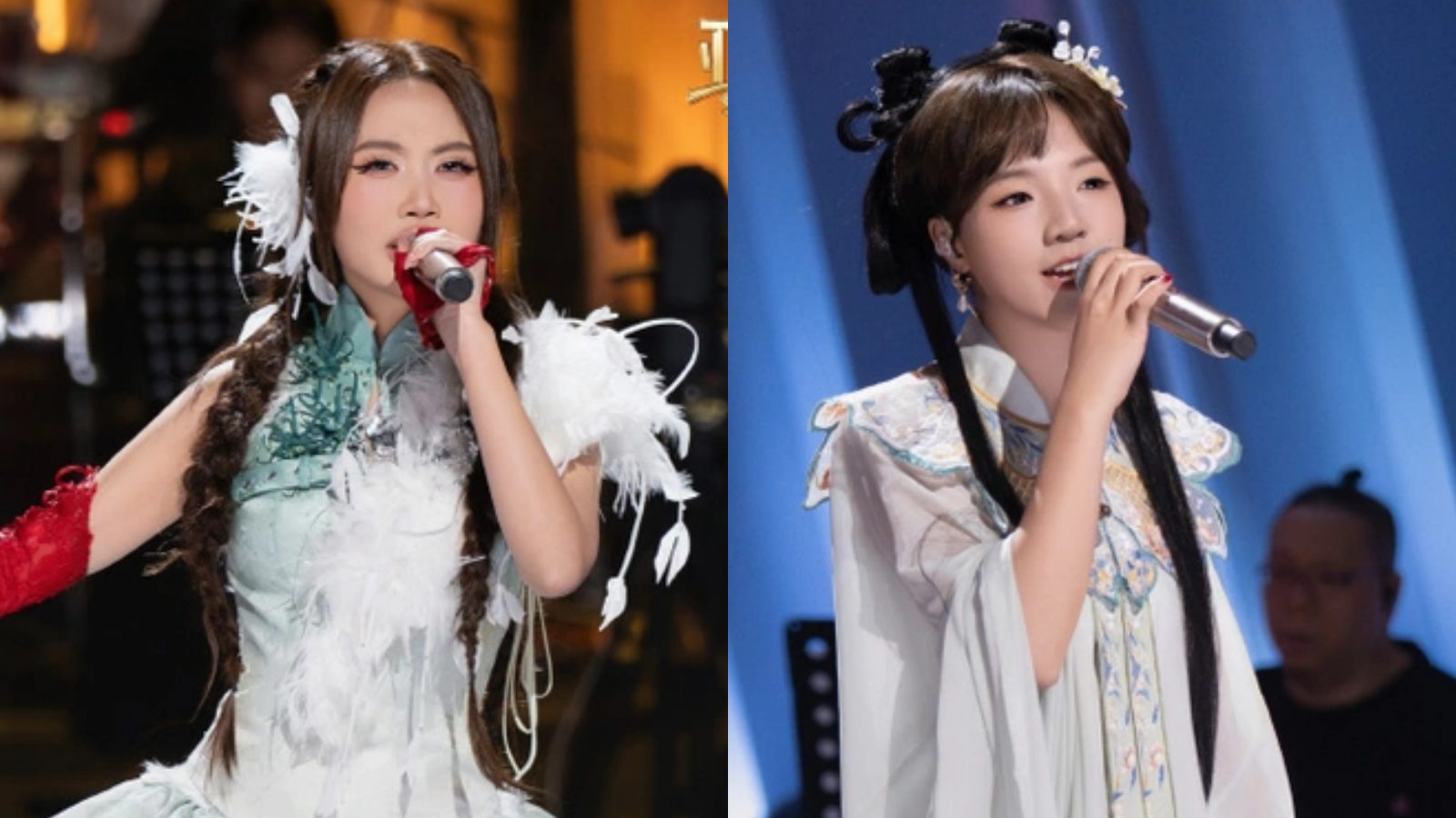 Phương Mỹ Chi và Khả Lâu có màn song ca ấn tượng ở bán kết Sing! Asia. Ảnh: NSX Sing! Asia