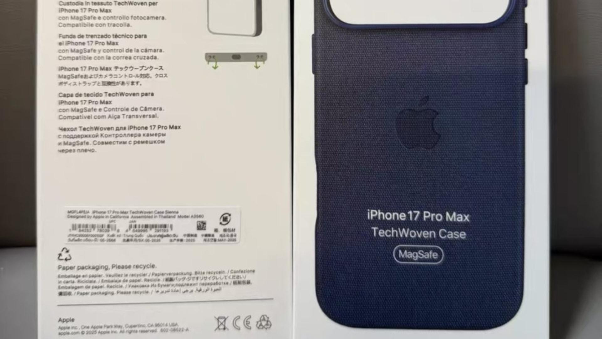 iPhone 17 Pro đi kèm phụ kiện vỏ bảo vệ hoàn toàn mới