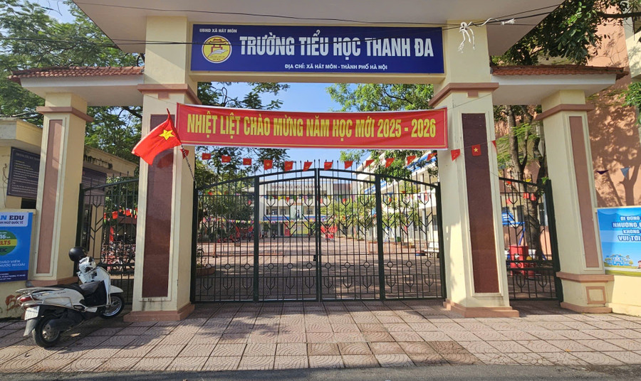 Trường Tiểu học Thanh Đa hiện có hơn 600 học sinh theo học. Ảnh: Đình Tuệ. thanh-da-3.jpg