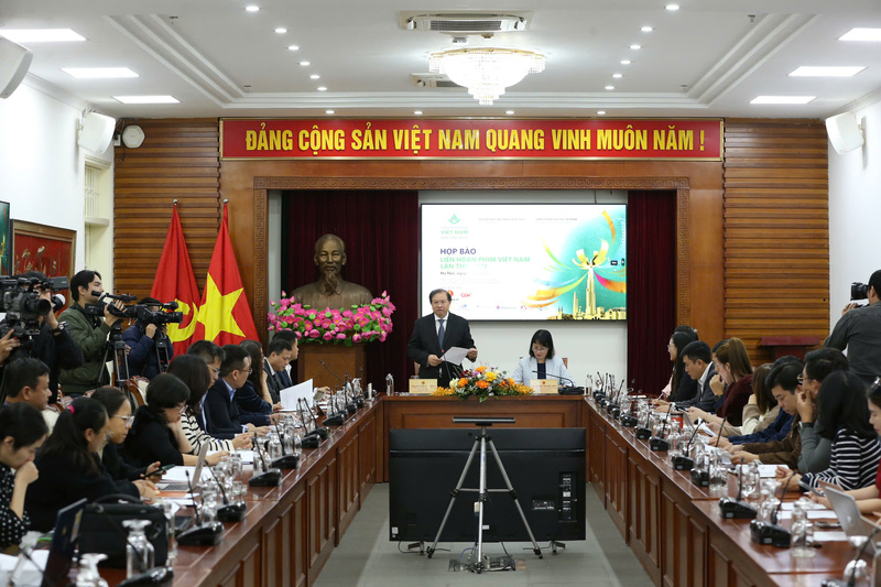 Bộ Văn hóa, Thể thao và Du lịch họp báo thông tin về Liên hoan phim Việt Nam lần thứ 24. Ảnh: Trần Huấn
