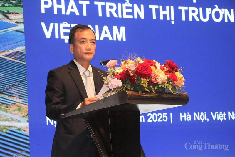 Ông Trịnh Quốc Vũ - Phó Cục trưởng Cục Điện lực (Bộ Công Thương) phát biểu tại hội thảo. Ảnh: P.C