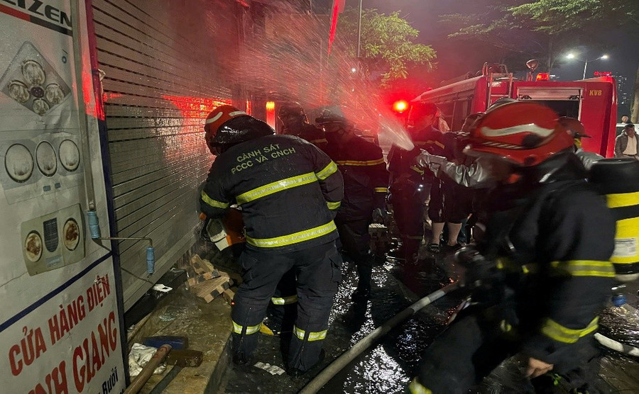 Hiện trường vụ hỏa hoạn. (Ảnh: CAHN)