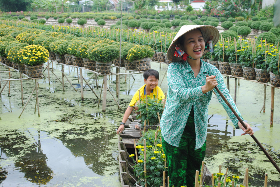 Làng hoa Sa Đéc có lịch sử hình thành và phát triển hơn 100 năm, giúp nhiều người dân địa phương phát triển kinh tế.