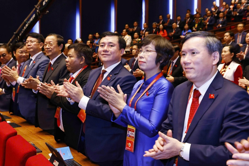 Đoàn đại biểu Đảng bộ Chính phủ tham dự phiên họp trù bị Đại hội XIV của Đảng. Ảnh: TTXVN