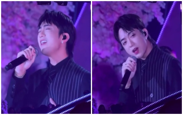 Nam ca sĩ Soobin Hoàng Sơn hát trong đám cưới của Á hậu Phương Nhi và con trai tỉ phú. Ảnh chụp màn hình.