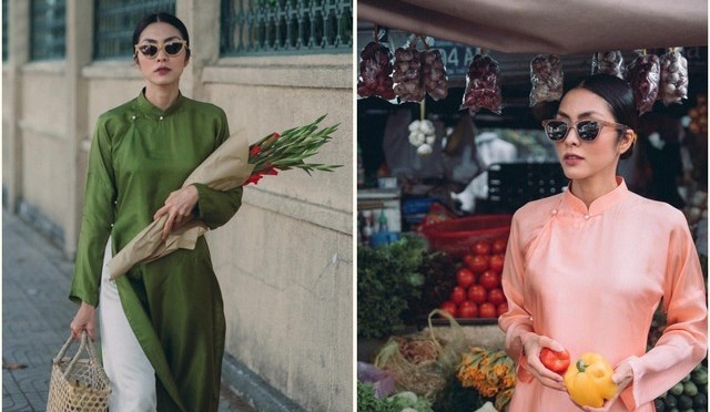 Con dâu tỉ phú Johnathan Hạnh Nguyễn và cách chọn mặc áo dài