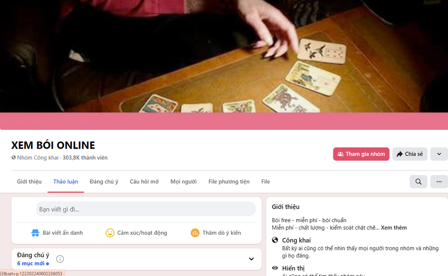 Các hội, nhóm thu hút đông đảo thành viên theo dõi.