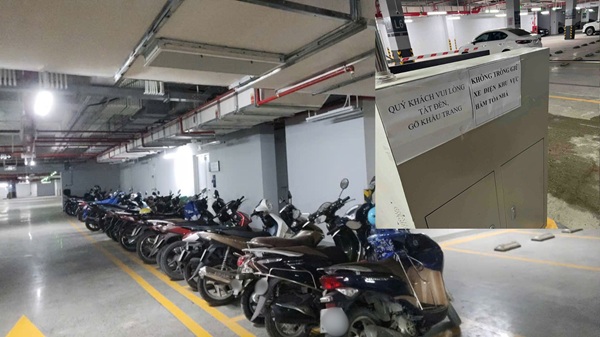 Cư dân chung cư The Wisteria bức xúc vì chủ đầu tư cấm gửi xe điện. Ảnh: Minh Hạnh