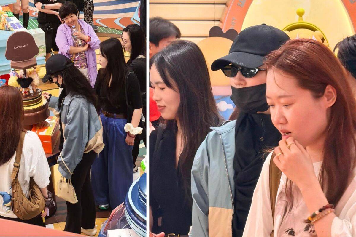 Lưu Diệc Phi được bắt gặp đi dạo phố ở Thái Lan. Ảnh: cắt từ video